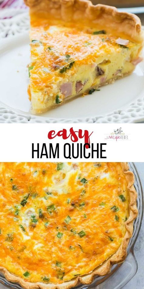 How To Make A Quiche Breakfast, Egg And Ham Quiche, Breakfast Kiesh Recipes Eggs, Leftover Ham Quiche Recipes, Egg Pie Breakfast, Breakfast Keish Recipe Eggs, Ham And Bacon Quiche Recipes, Breakfast Quiche Recipes Easy Pie Crusts, Breakfast Ideas Ham And Egg