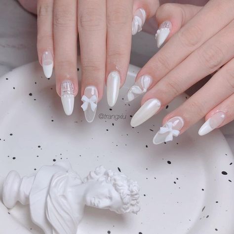 Asian Nails, Hello Nails, Blush Nails, Classy Acrylic Nails, Pretty Gel Nails, Really Cute Nails, Soft Nails, Kawaii Nails, Bridal Nails