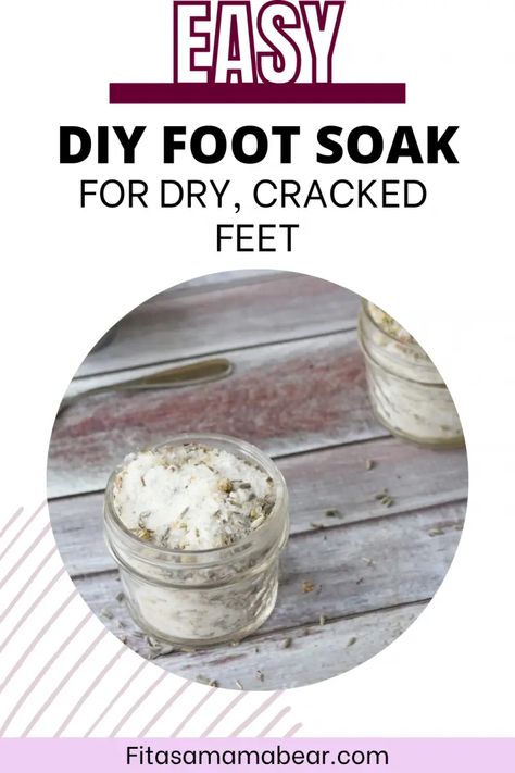 Only four ingredients in this DIY foot soak and a great way to practice some self-care. This DIY foot soak recipe for cracked feet contains relaxing herbs to help ease soreness and heal callused feet #footsoak #footsoakrecipe #epsomsalt #natural #essentialoils #selfcare #skinremedies Relaxing Herbs, Homemade Foot Soaks, Diy Foot Soak, Foot Soak Recipe, Foot Pedicure, Homemade Lotion, Foot Soak, Diy Remedies, Dried Herbs