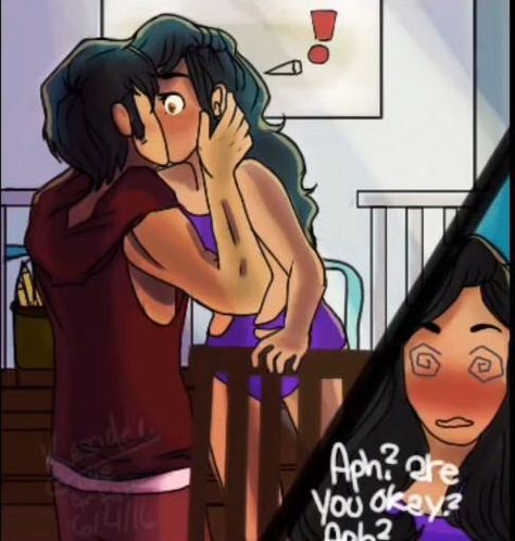 What do you think would happen if you started seeing glimpses through your soulmate's eyes, knowing you're due to meet... Aphmau And Aaron Kissing, Aphmau Ships, Aphmau Ein, Adrien Miraculous, Zane Chan, Aarmau Fanart, Aphmau Memes, Aphmau Pictures, Street Magic