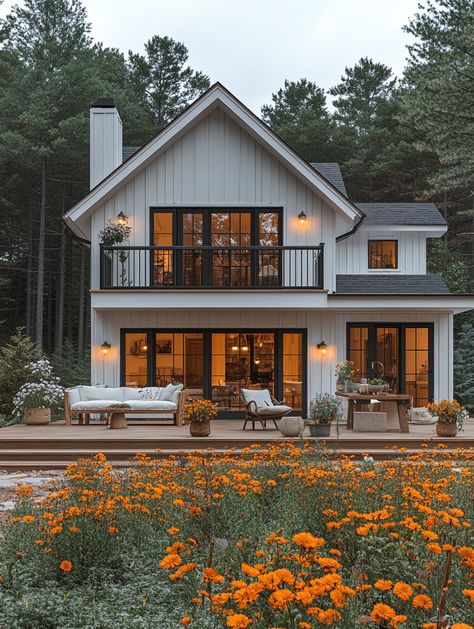 Facebook Minnesota House Exterior, Custom Built Homes Exterior, Creative Exterior Design, Different Style Homes Exterior, Home Exterior Inspiration, Home Renovation Outside, Simple Home Exterior, Modern Rustic House Exterior, Modern Craftsman House Exterior