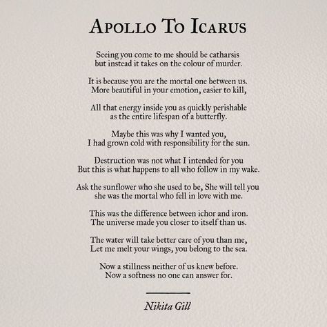 Sun Poem, Mythology Poetry, Nikita Gill, Writing Poetry, A Poem, Greek Gods, The Villain, Quotes About God, Poetry Quotes