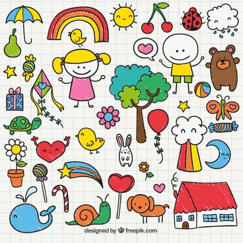 More than a million free vectors, PSD, photos and free icons. Exclusive freebies and all graphic resources that you need for your projects Kindergarten Drawing Ideas, Drawing Kindergarten, Scarecrow Drawing, Kindergarten Drawing, Children's Drawing, Children Drawing, Cartoon Drawings Of Animals, Cartoon Drawing Tutorial, Kids Doodles