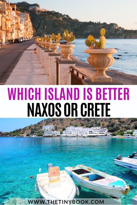 Which Greek Island is Better: Naxos or Crete? Summer in Crete | Summer in Greece | Crete Island | Holidays in Crete | Vacations in Crete | Where to go in Crete | Things to do in Crete | Where to stay in Crete | Best places to visit in Crete | Crete on the road | Greek islands | Where to eat in Crete | driving in Crete | Crete hotels | Crete restaurants | Best beaches in Crete Crete Restaurants, Greece Island Hopping, Crete Hotels, Crete Holiday, Island Holidays, Trip To Greece, Greece Itinerary, Greece Crete, Crete Island