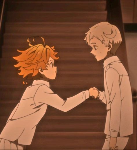 Norman And Emma, Emma X Norman X Ray, Norman X Ray, Emma Tpn, Neverland Anime, Emma X Norman, Norman X Emma, Cutest Couples, Promise Neverland