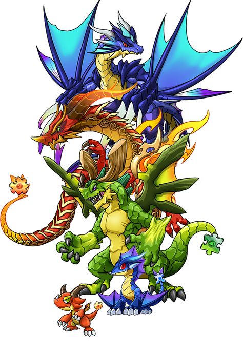 Dragons In Different Cultures, Dragon Rescue Riders, Chinese Dragon Vs European Dragon, Puzzle And Dragons, Dragon Encyclopedia, Puzzles And Dragons, Dragon Z, Video Game, Gaming