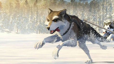 Wolf's Rain, Anime Dog, White Fang, Stylized 3d, Bear Mask, Sled Dog, Warcraft Art, Disney Collage, Canine Art