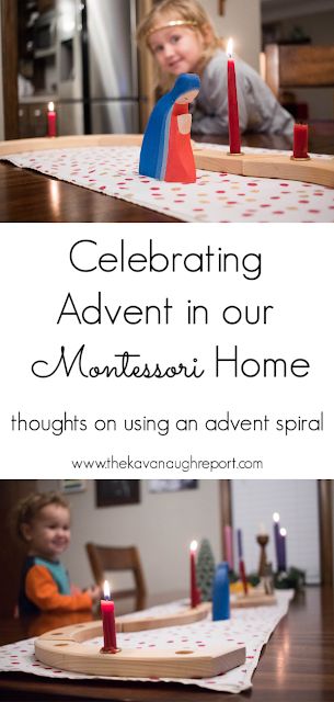 Using an Advent spiral with children in our Montessori home Preschool Advent, Diy Advent Wreath, Advent Spiral, Advent Prayers, Advent Wreath Diy, Montessori Home, Kids Advent, Montessori Activities Preschool, Advent Diy