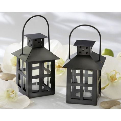 Tea Lights Wedding, Tea Light Holder Wedding, Table Lanterns, Tea Light Lanterns, Mini Lanterns, Festa Harry Potter, Lantern Centerpieces, Lantern Candle Decor, Black Lantern