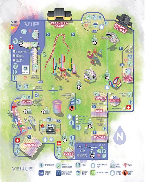 2019 festival maps are here. More info on the venue, parking, directions and more at the link in bio. Coachella Tickets, Festival Map, Coachella 2020, Sleeping In Your Car, Outdoor Stage, Festival Guide, Coachella Music, Swedish House Mafia, Coachella Valley Music And Arts Festival