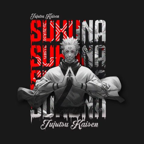 Ryomen Sukuna - Sukuna - T-Shirt | TeePublic Anime Shirts Design, Anime Tshirt Design Ideas, Anime Shirt Design, Hypebeast Anime, Deadpool Drawing, Tshirt Artwork, Streetwear Tshirt Design, Streetwear Designs, Goku Y Vegeta