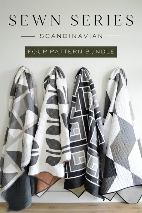 Digital PDF Quilt Patterns – Sewn Modern Quilt Patterns by Amy Schelle Scandinavian Quilts, Modern Quilt Pattern, Paper Quilt, Quilt Modernen, Quilt Sewing Patterns, Quilt Binding, Pdf Quilt Pattern, Contemporary Quilts, Modern Quilt Patterns