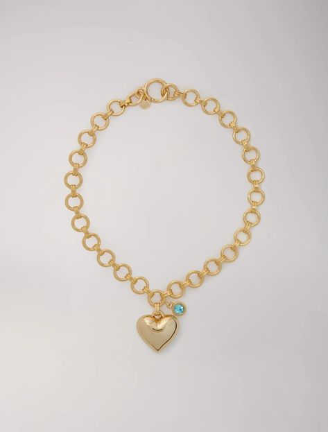 2000s Necklace, Winter Gold, Hollow Heart, The 2000s, Gold Heart Necklace, Late 90s, Brass Necklace, Gold Brass, Recycled Gold