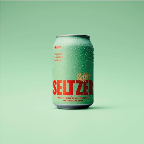 Zeffer New Zealand’s Cider Based Seltzer Is Crisp In More Ways Than One | Dieline - Design, Branding & Packaging Inspiration Can Product Design, Can Beverage Design, Beverage Can Design, Can Drink Design, Can Design Packaging, Seltzer Packaging, Drink Can Design, Simple Packaging Design, Can Branding