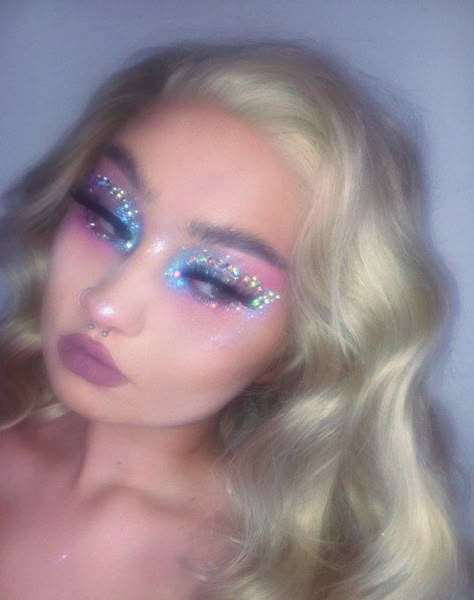 Rhinestone Makeup, Magical Makeup, Birthday Makeup, Makeup Eye Looks, Creative Makeup Looks, Eye Makeup Art, Baddie Makeup, Editorial Makeup, Glam Makeup