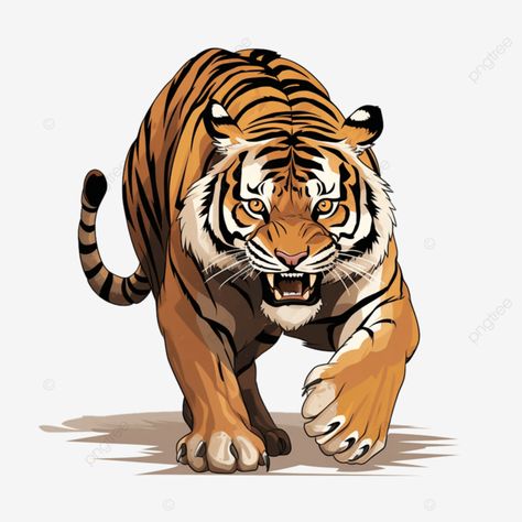 fierce prowess tiger s hunting stance in clip art tiger clipart tiger wildlife clipart png Tiger Clipart, Tiger Png, Side Character, Diy Abstract Canvas Art, Big Cats Art, Transparent Image, Cats Art, Abstract Canvas Art, Png Transparent