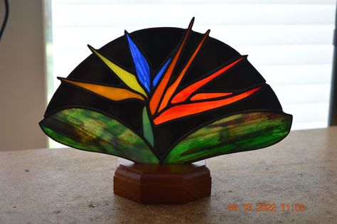 Stained Glass Fan Light Patterns, Stained Glass Fan Lamps, Stained Glass Fan Lamp Patterns, Tiffany Vitray, Stained Glass Lighting, Jack In The Pulpit, Stained Glass Bird, Stained Glass Window Panel, Glass Lamps