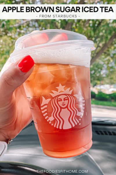 NEW URL, RE-PIN: https://ashleyburk.com/apple-brown-sugar-iced-tea-from-starbucks/ Starbucks Apple Brown Sugar Iced Tea. Use the syrup from the Apple Crisp Macchiato in an iced black tea. Exact order and review included. Starbucks Apple Iced Tea for Fall. Starbucks fall drinks. Iced tea from Starbucks. Iced black tea from Starbucks. Must try new fall drinks from Starbucks. Apple brown sugar syrup Starbucks. Starbucks Fall Drinks Iced, Apple Brown Sugar Syrup, Tea From Starbucks, Starbucks Teas Drinks, Apple Crisp Macchiato, Apple Iced Tea, Drinks From Starbucks, Iced Black Tea, Starbucks Fall Drinks