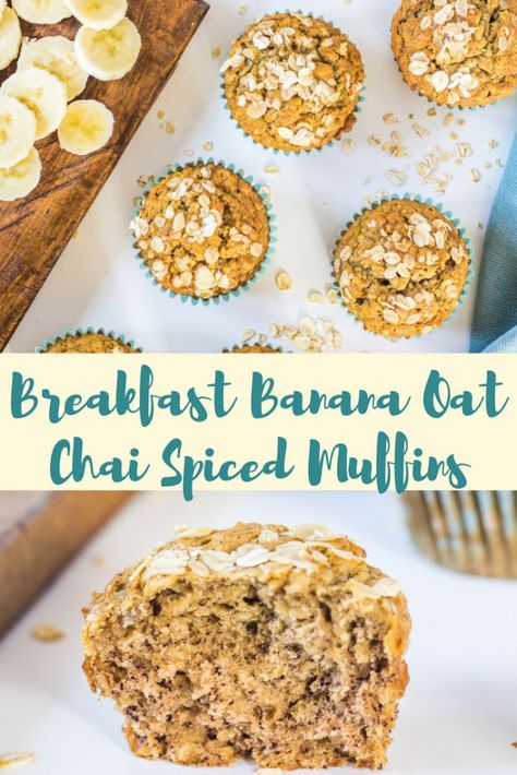 Spiced Muffins, Banana Oat Muffins, Spice Muffins, Banana Oat, Sweet Muffin, Protein Muffins, Banana Oats, Yummy Dessert, Awesome Food