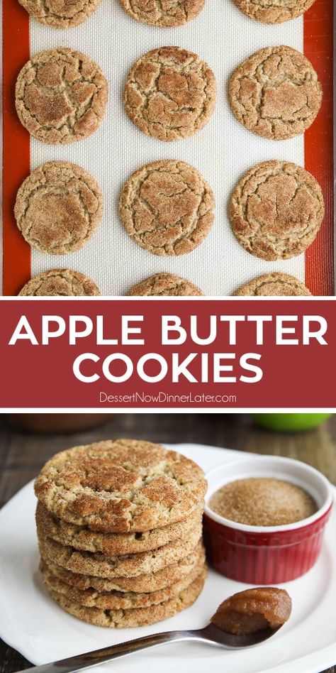 Apple Snickerdoodles Cookies, Apple Brown Butter Cookies, Apple Butter Uses Healthy, How To Use Up Apple Butter, Apple Butter What To Do With, Using Apple Butter In Recipes, Cookies With Apple Butter, Recipes To Make With Apple Butter, Apple Butter Ingredient Recipes