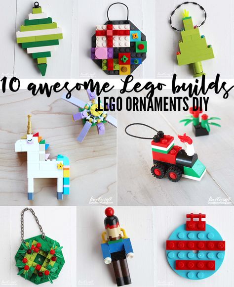 Lego Christmas Ornaments, Lego Ornaments, Lego Christmas Tree, Lego Christmas, Lego Diy, Lego Activities, Awesome Lego, Diy Christmas Tree Ornaments, Lego Craft