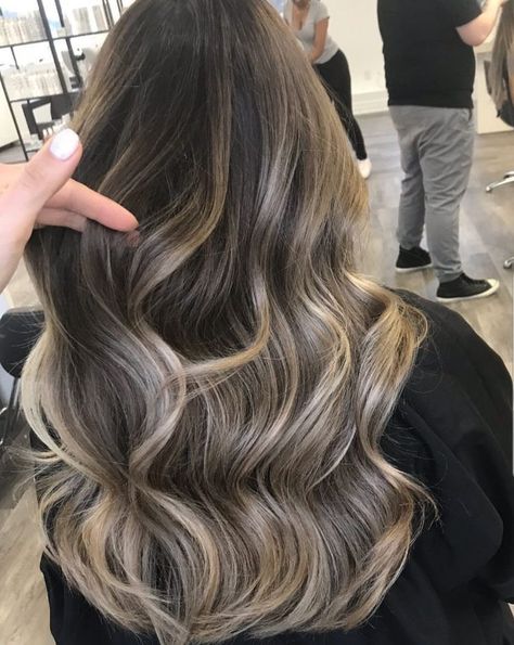 Ash Brown Icy Blonde Balayage, Honey Ash Blonde Hair Balayage, Beige Brown Hair Balayage, Teasy Lights Brunette, Bronde Hair, Hair Waver, Brunette Hair With Highlights, Gorgeous Hair Color, Natural Wavy Hair