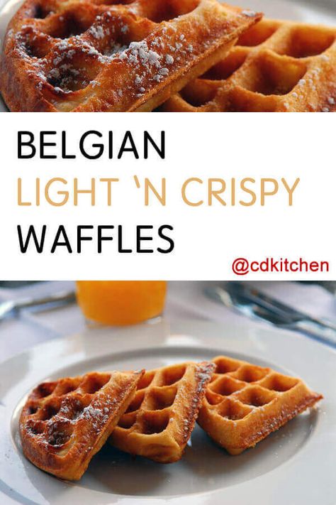 Belgium Waffle Recipe, Best Belgian Waffle Recipe, Crispy Waffles, Make Waffles, Belgian Waffles Recipe, Waffle Iron Recipes, Belgium Waffles, Waffle Maker Recipes, How To Make Waffles