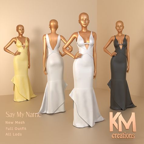 Sims 4 Wedding Dress, Sleveless Dress, Sims 4 Patreon, Sims 4 Cas Mods, Sims 4 Download, Tumblr Sims 4, Sims Clothes, Sims 4 Dresses, Look Formal