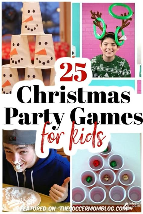 Christmas Games For Second Graders, Kids Christmas Fair Games, Party Games For Kids Christmas, Holiday Games For Kids At School, Christmas Party Decorations For Kids, Christmas Activities For Kids Party, Holiday Christmas Party Games, Children's Christmas Party Games, Kindergarten Class Christmas Party Ideas