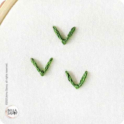 Fly Stitch, Cat Nose, Basic Embroidery, Embroidery Stitch, Leaf Template, Stitch Tutorial, Basic Embroidery Stitches, Leaf Drawing, Embroidery Stitches Tutorial