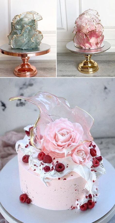 Cakes With Frosting, Tårta Design, Mini Wedding Cakes, Wedding Cake Alternatives, Wedding Cake Tops, Small Wedding Cakes, Beautiful Cake Designs, Elegant Birthday Cakes, Beautiful Birthday Cakes