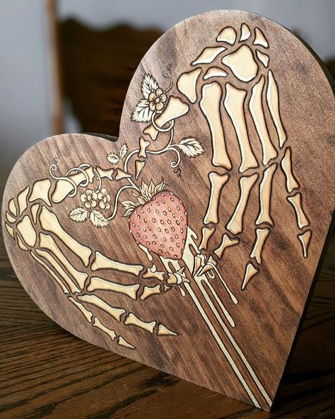 k t . on Instagram: “// One of my favorites; the person who purchased this piece gifted it to a friend who is an organic farmer - I fuckin love that! Such a…” Barn Wood Art, Wood Burning Patterns Stencil, Pyrography Art, Wood Burning Crafts, Wood Burning Patterns, Sacred Feminine, Wood Burning Art, Skeleton Hands, Golden Lights