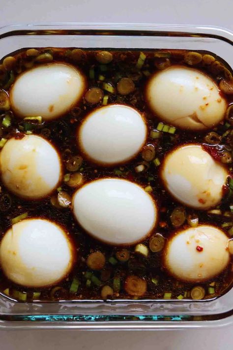 Soy Sauce Marinated Drunken Eggs - Grilled Cheese Social Soy Sauce Eggs Recipe, Soya Sauce Eggs, Marinated Eggs Ramen, Drunken Eggs, Asian Eggs, Mayak Eggs, Marinated Eggs, Current Recipes, Smoked Eggs