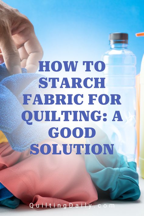 Don’t you wish fabric wouldn’t wobble when you cut it, wouldn’t stretch when you sewed along its bias, wouldn’t creep forward when you sewed it to another patch? Well, your wishes can come true – in a bottle of laundry starch! How To Starch Fabric, Diy Starch, Fabric Starch, Spray Starch, Starch Solution, Fabric For Quilting, Table Runner Diy, Diy Sprays, Diy Website