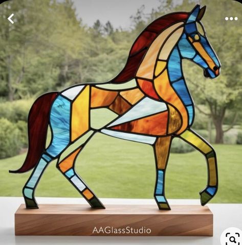 Mosaic Horses, Stained Glass Horse, Stained Glass Mosaic Art, Antique Stained Glass Windows, Glass Painting Patterns, Tango Dancers, Stained Glass Patterns Free, Glass Picture Frames, Stained Glass Birds