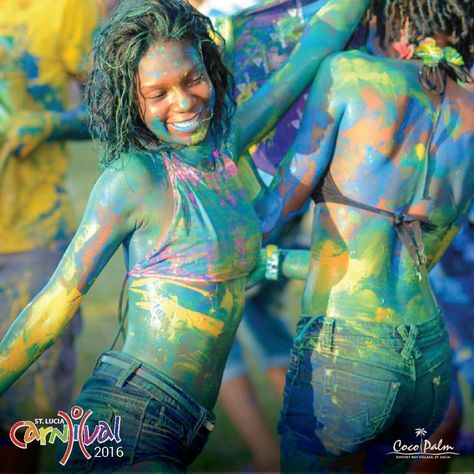 Give a splashy welcome to #StLuciaCarnival with the National J'Ouvert! Beware! Colourful bombs of happiness will fill St. Lucian streets! Atlantic City Nj, Caribbean Culture, Music Painting, Atlantic City, White Party, St Lucia, Parking Lot, New Hampshire, Trinidad