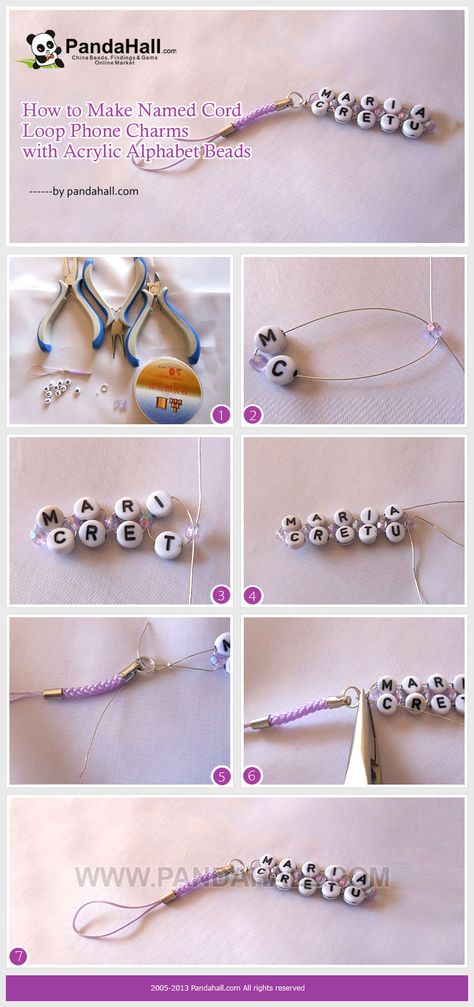 How to Make Named Cord Loop Phone Charms with Acrylic Alphabet Beads Mens Sterling Silver Necklace, Seed Bead Bracelet Patterns, Jewelry Making Business, Cell Phone Charms, Handmade Gold Jewellery, Beaded Bookmarks, Alphabet Beads, Beads Online, Letter Beads