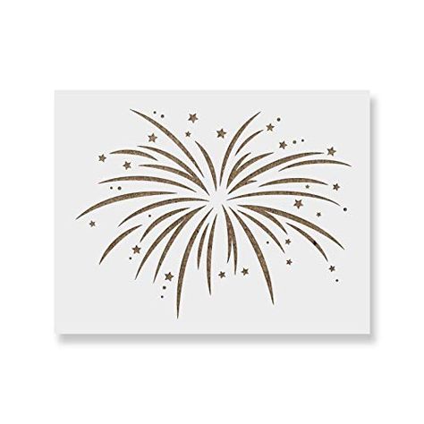 How To Draw Fireworks, Paw Print Art, Spray Paint Stencils, Blue Fireworks, Paint Stencils, Fireworks Design, Handmade Invitations, Let Freedom Ring, Cricut Joy