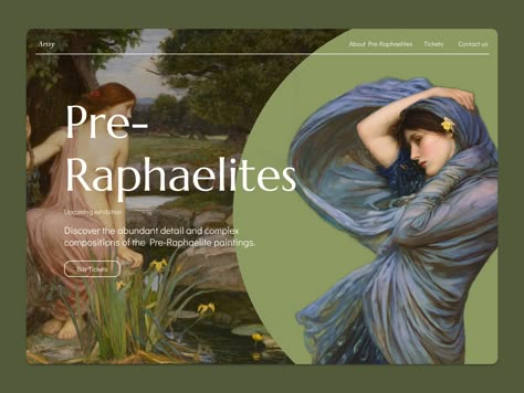 Art Presentation Design, Art Presentation Ideas, Design Inspo Layout, Art History Presentation, Graphic Design Presentation, Raphaelite Art, Webpage Design Layout, Canva Idea, Art Powerpoint