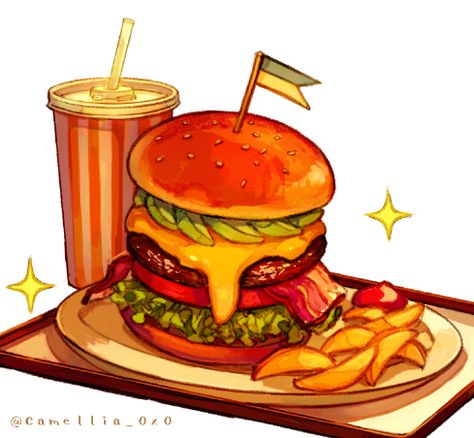 Food Art Painting, Food Artwork, Amazing Food Art, Food Illustration Art, Cute Food Drawings, Cute Food Art, Ochako Uraraka, Cute Animal Drawings Kawaii, Kawaii Food