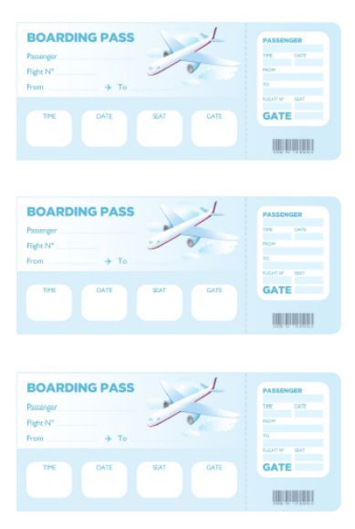 10+ Boarding Pass Templates: Free Printable Samples, Examples in Word and PDF Format - Template Sumo Hawaii Plane Tickets, Ticket Template Free Printables, Fake Plane Ticket, Ticket Template Printable, Ticket Design Template, Ticket Template Free, Ticket Printable, Surprise Vacation, Passport Template