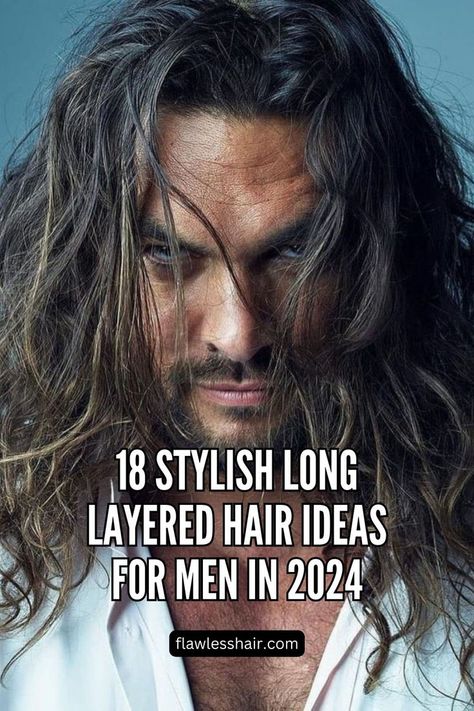 Long Layered Hair With Blonde Highlights Hair Ideas For Men, Layered Hair Ideas, Best Long Haircuts, Long Hair Highlights, Mens Highlights, Guy Haircuts Long, Men's Long Hairstyles, Dark Hair With Highlights, Men Haircut Styles