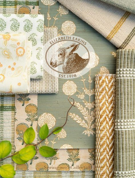 Fabric Combinations Interior Design, Elizabeth Eakins, Laundry Room Update, Green Cottage, Staging Ideas, Decor Color Schemes, Design Boards, Paint Color Schemes, Pattern Inspiration