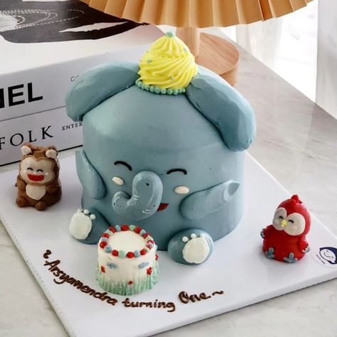 Birthday Cake Elephant Cake Design, Elephant Birthday Cake, Elephant Birthday Cakes, Cake Elephant, Birthday Cake For Kids, Cake For Kids, Elephant Cake, Elephant Cakes, Elephant Birthday