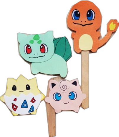 6 Super Fun Paper Pokemon Puppets - Love, Jaime Paper Pokemon, Pokemon Fan, Templates Free, Free Templates, Paper Goods, Puppets, Have Fun, Design Template, Creative Fabrica