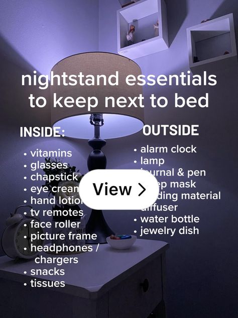 Lemon8 · nightstand essentials 🛌⏰ · @iri What To Put In My Night Stand, Nightstand Essentials For Women, Night Stand Essentials, No Nightstand Ideas, Nightstand Essentials, Bedroom Organizing, Nightstand Organization, Face Roller, Pink Room