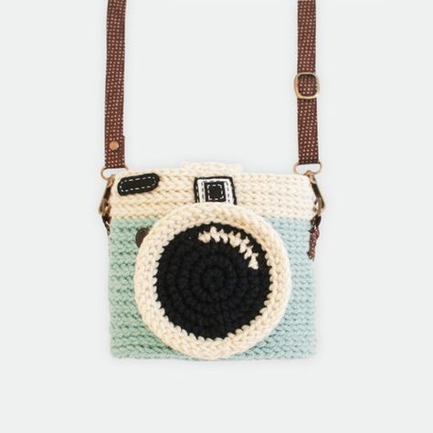 Camera Crochet, Instax Mini 25, Instax Mini 70, Instax Mini 90, Camera Purse, Fuji Instax, Crochet Case, Instax Mini 8, Granny Square Bag