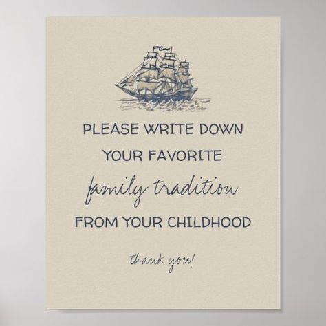 Ahoy! vintage nautical family traditions sign #ahoyitsaboy #nauticalbabyshower #sailor #pirateship #darkblue #postcardinvite #babyshowerwelcomesign #vintagenauticalbabyshower #piratebabyshower #familytraditions Nautical Baby Shower Games, Ahoy It’s A Boy Baby Shower Decorations, Lake Baby Shower Theme, Ahoy Its A Boy Baby Shower Ideas, Sea Themed Baby Shower Ideas, Coastal Baby Shower Theme, Nautical Baby Shower Ideas, Sailor Baby Shower Theme, Surfer Baby Shower