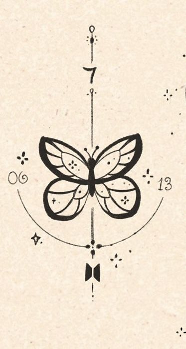 Skz Inspired Tattoos, Bts Butterfly Tattoo, Bts Army Tattoo Ideas, Kpop Tattoos Ideas, Small Bts Inspired Tattoos, Bts Related Tattoos, Bts Tattoo Minimalist, Jungkook Inspired Tattoos, Jimin Inspired Tattoo