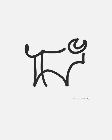 #simpledrawing #doodle Taurus Doodle Art, Picasso Bull Tattoo, Simple Ox Tattoo, Taurus Drawing Simple, Taurus Doodle, Bull Drawing Simple, Bull Doodle, Simple Animal Drawings, Bull Cartoon